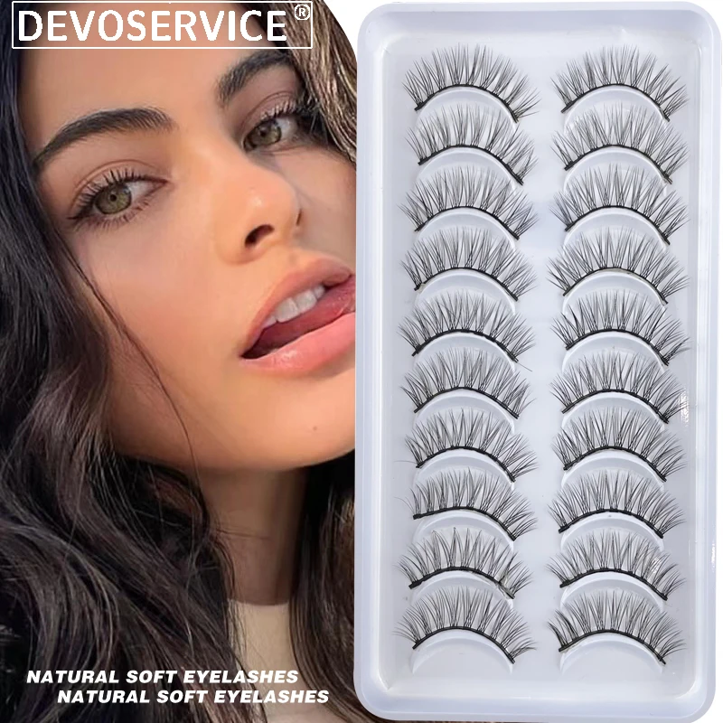 

Lashes Full Strip Eyelashes Natural Wispy Fluffy Thick Russian Strip Eyelash Make Up Fake Mink Lash Extension Supplies Pestañas