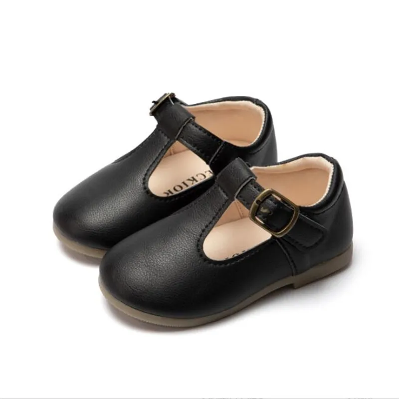 

Children Comfortable Casual Leather Shoes Princess Non-slip Rubber Sole Girls Etiquette Pink Prom Shoe