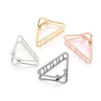 good quality alloy crab for hair metal hair claw clips gold silver alloy geometric hollow out triangle hair clamps for pony tail