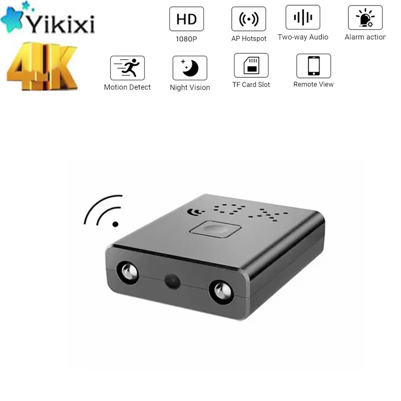 

HD 4K XD Mini Camera Wireless Wifi Home Security Camcorder Night Vision Motion Detection Video Recorder Support TF Card