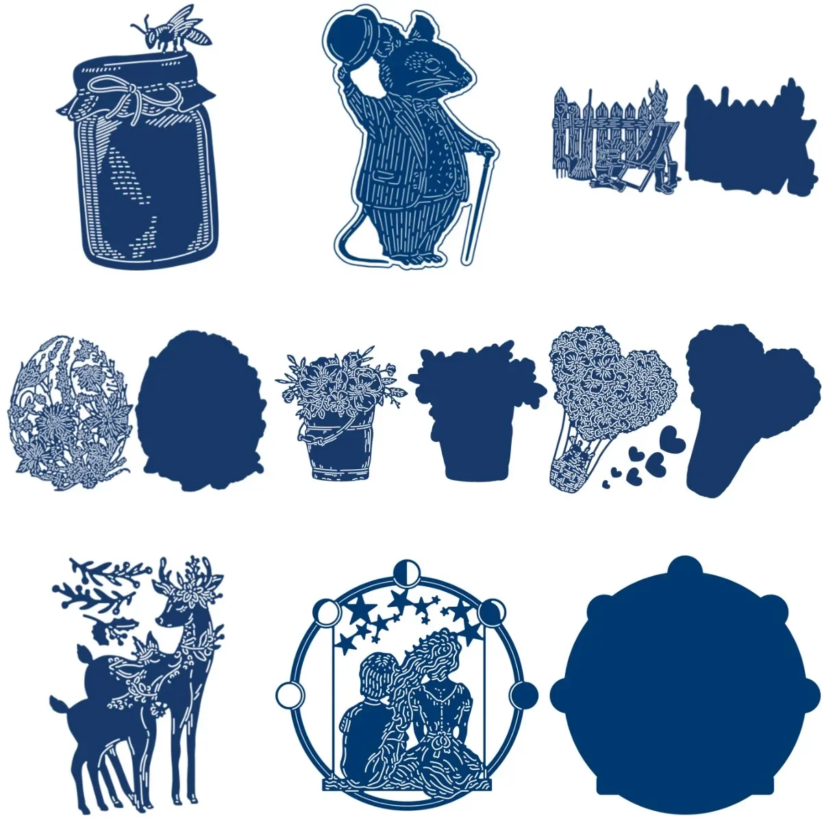 Пасхальные ботанические принадлежности Dapper Mouse новинка 2024 металлические штампы