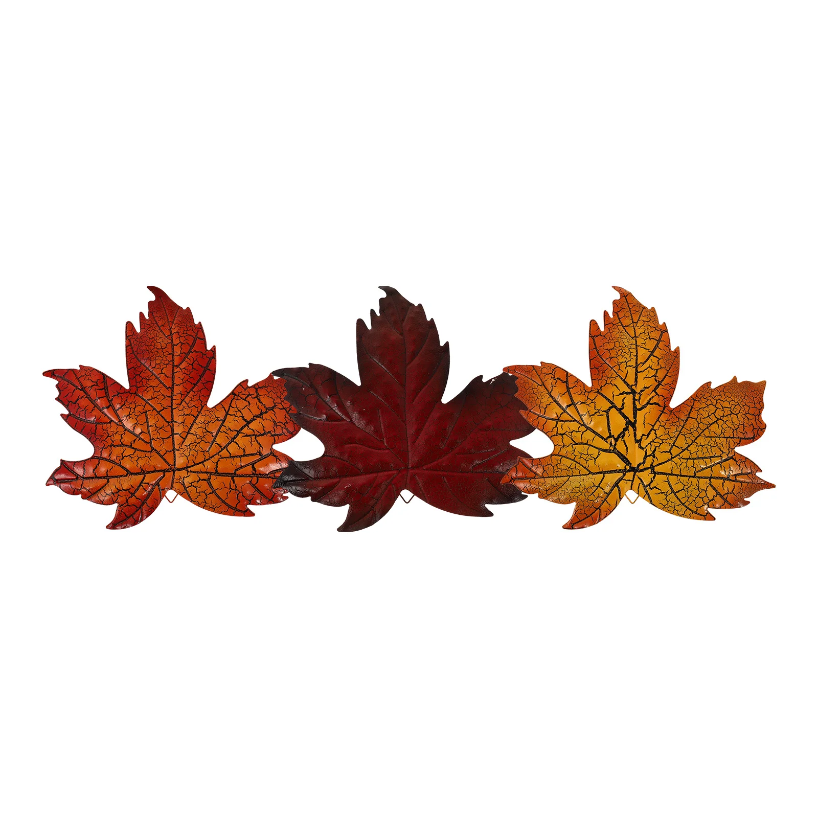 

3 Pcs Vintage Christmas Decorations Maple Leaf Garden Ornaments Yard Iron Autumn Fake Leaves Hanging Simulation