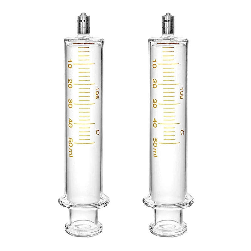 

2 Pack Luer Lock Reusable Glass Syringe With No Needle