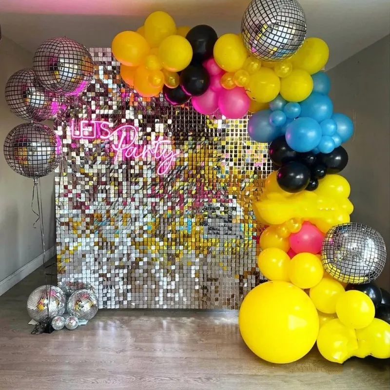 Музыкальный воздушный шар гирлянда арочный комплект для дискотеки желтый черный