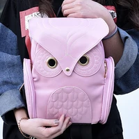 cute owl fashion backpacks for women cartoon funny owl back pack softback school bags teenage children leather book bag 5colors