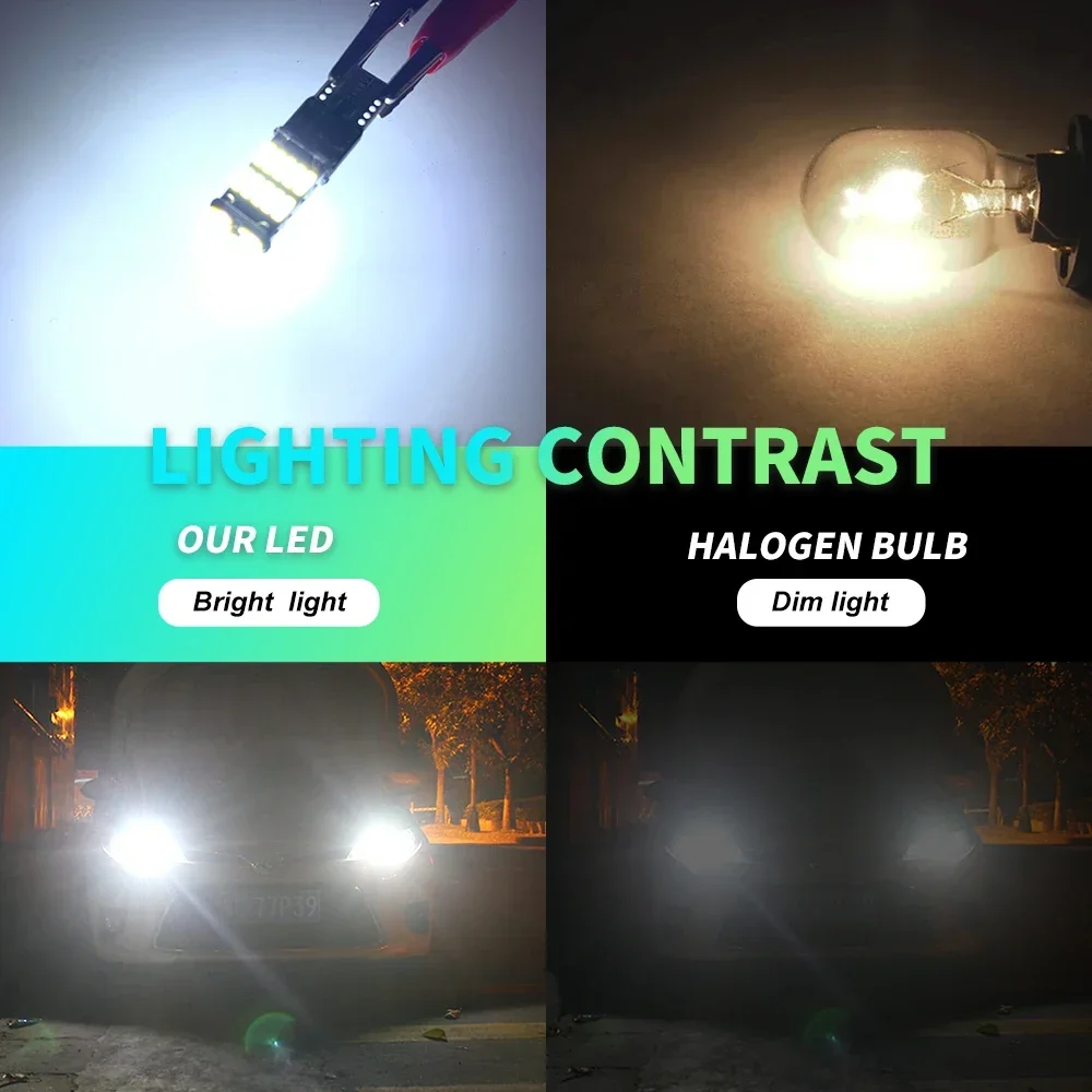 4 шт. W5W Led Canbus T10 194 Автомобильные лампы без ошибок 26SMD для автомобиля Фонарь