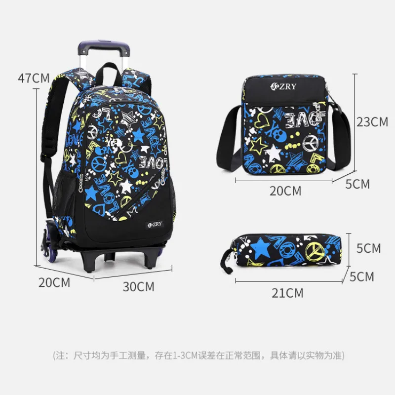 waterproof Trolley Children School Bags Wheel Kids Trolley Backpacks Luggage Boys backpack Mochila Escolar Back bag Schoolbag