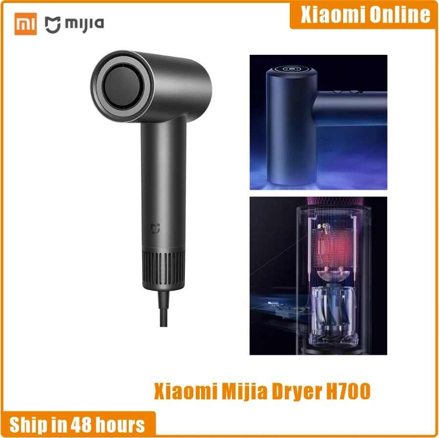 

Xiaomi Mijia H700 High Speed Anion Hair Dryer LCD Screen 70m/s 102,000 Rpm Wind Speed Negative Ion Hairdryer Quick Dry
