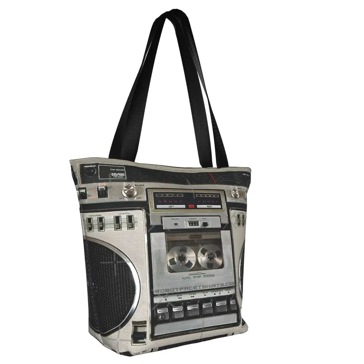 Винтажная сумка для покупок 80s Boombox Ghettoblaster повседневная через плечо Портативная