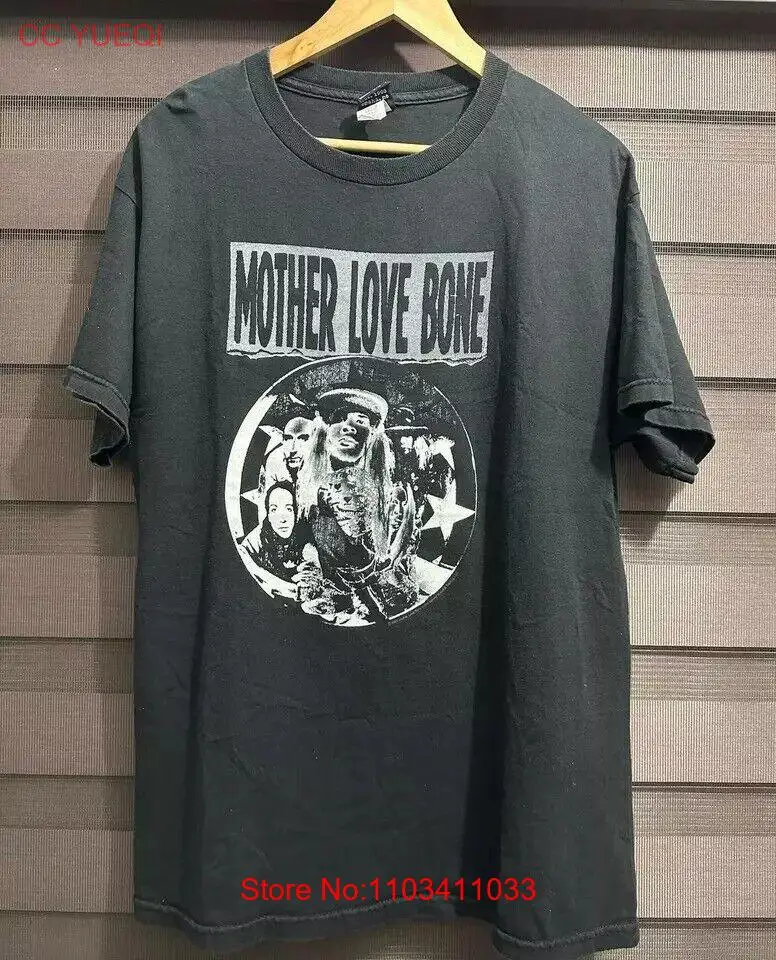 Рубашка с надписью Mother Love Bone черная футболка унисекс модель KH4895