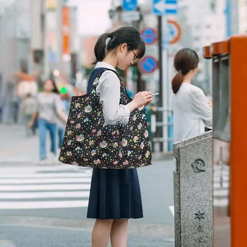 Thickening Oxford Cloth Bag Supermarket Shopping Bag Foldable Washing and Drying Storage Light Carrying Case Eco-friendly Bag Wa