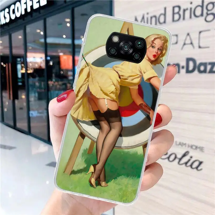 Сексуальный женский Мягкий чехол для телефона девушек Xiaomi Poco X6 X5 X4 Gt X3 Nfc F6 F5 Pro M5s M5