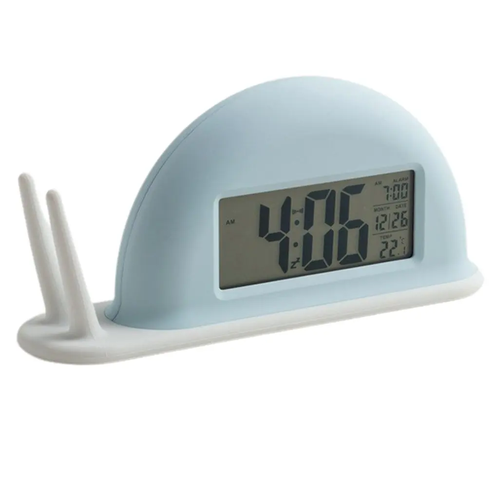 

Будильник, Креативный светодиодный цифровой будильник с улиткой, календари с датой и температурой для спальни, домашней комнаты.