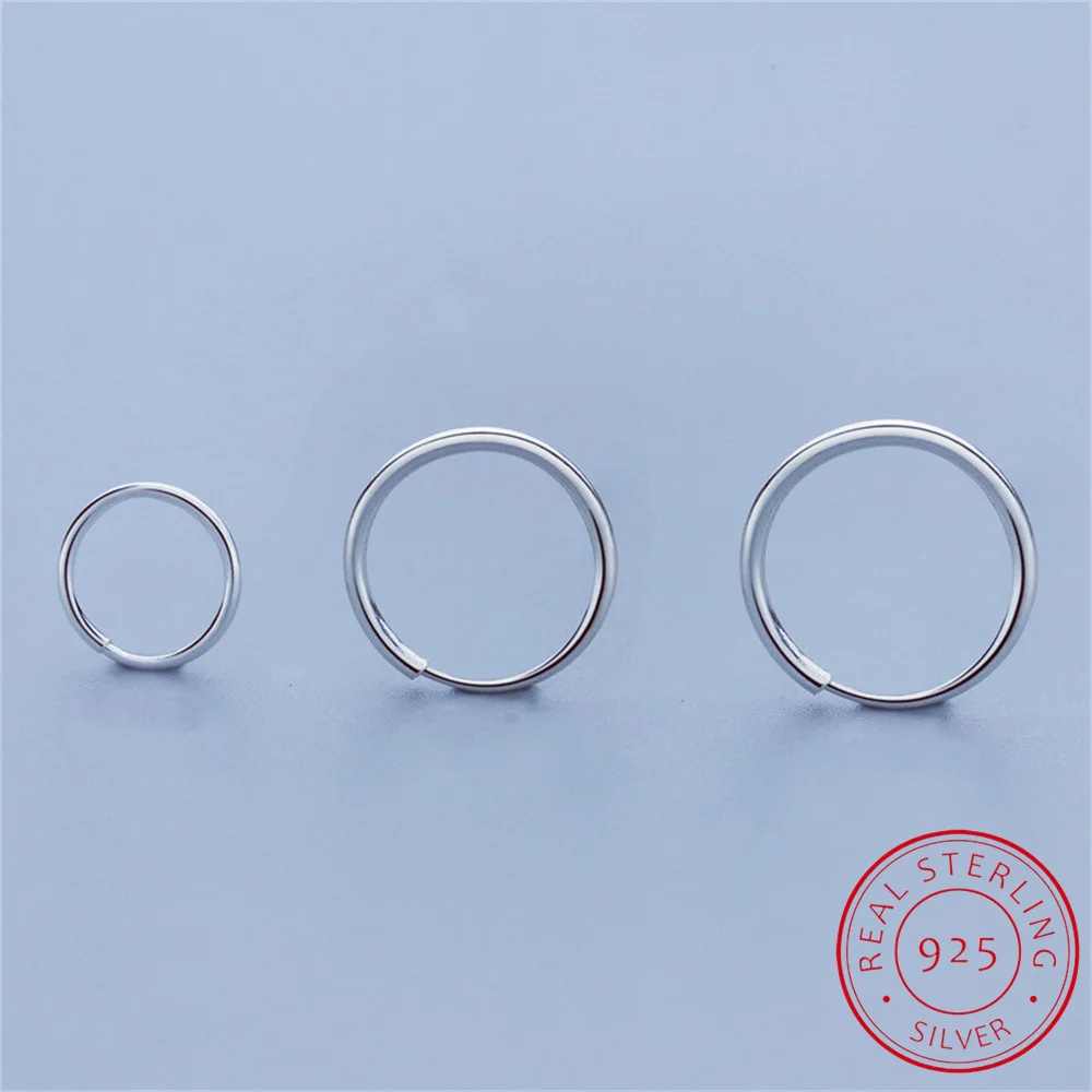 

S999 Sterling Silver Hoop Earrings Ear Bone Buckle Round Circle Earrings Hoop Earrings for Women New Fashion Birthday Gift