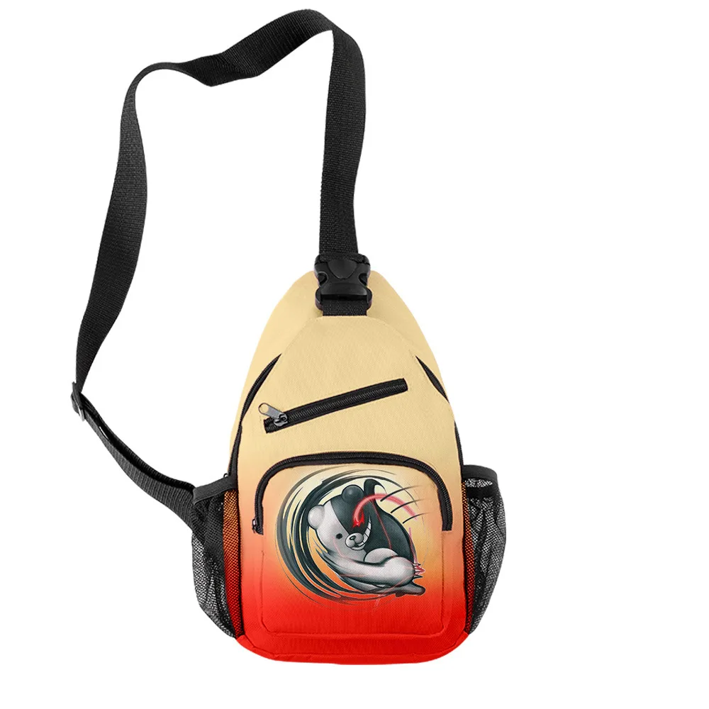 

Creative Danganronpa Monokuma Crossbody Chest Bags Oxford Waterproof Boys/Girls Sports Travel Bag 3D Print Fashion Shoulder Bags