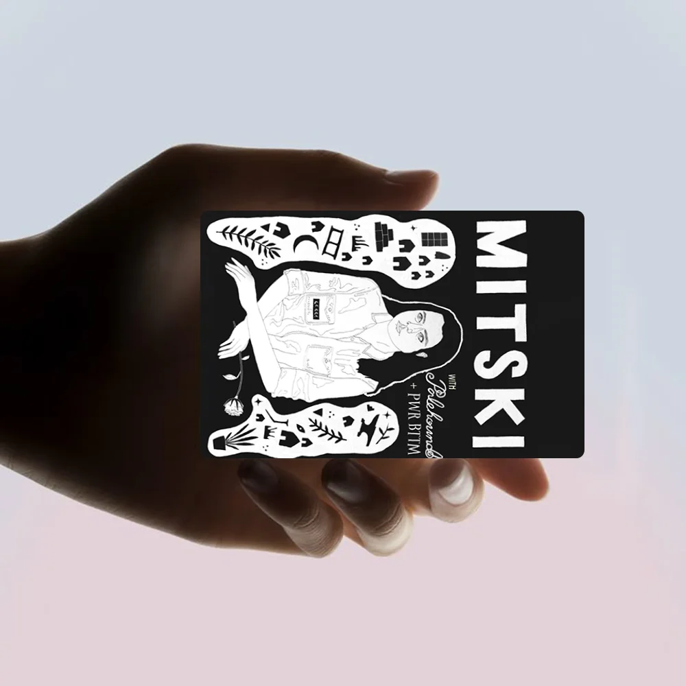 Певица M-Mitski наклейки мультфильм кредитная карта Visa дебет банка зарядная автобус