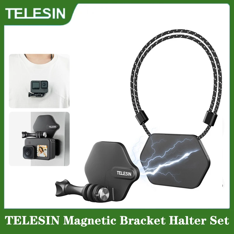 

TELESIN Magnetic Action Camera Quick Release Halter Bracket Gopro Accessories Release For GoPro Hero Insta 360 DJI Mobile Phone