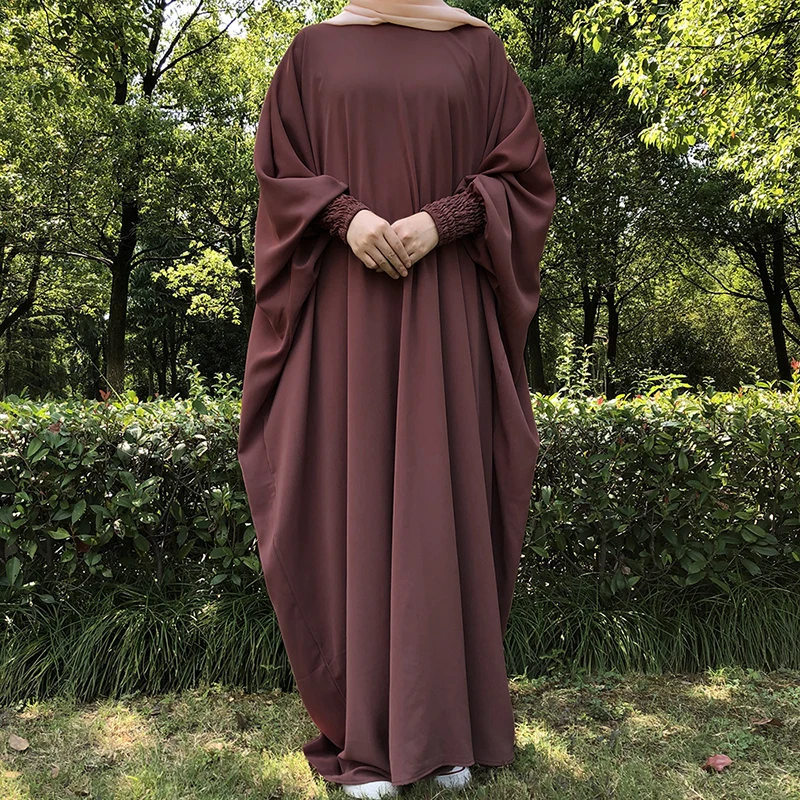 Dropshipping Butterfly Modest Abaya High Quality Ramadan EID Elastic Wrist Maxi Dress Nida Muslim Prayer Islamic Clothing