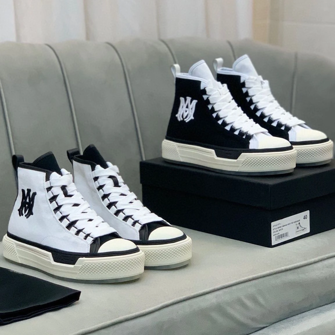 

AM High-Quality Authentic Men's High Top Shoes Casual Shoes Thick Soles increase Sports Shoes Youth Running Shoes 39-46
