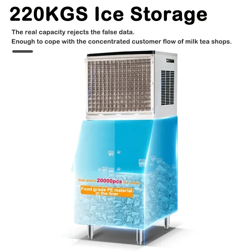 Коммерческий льдогенератор Hicon 350KGS автоматическая очистка машина для