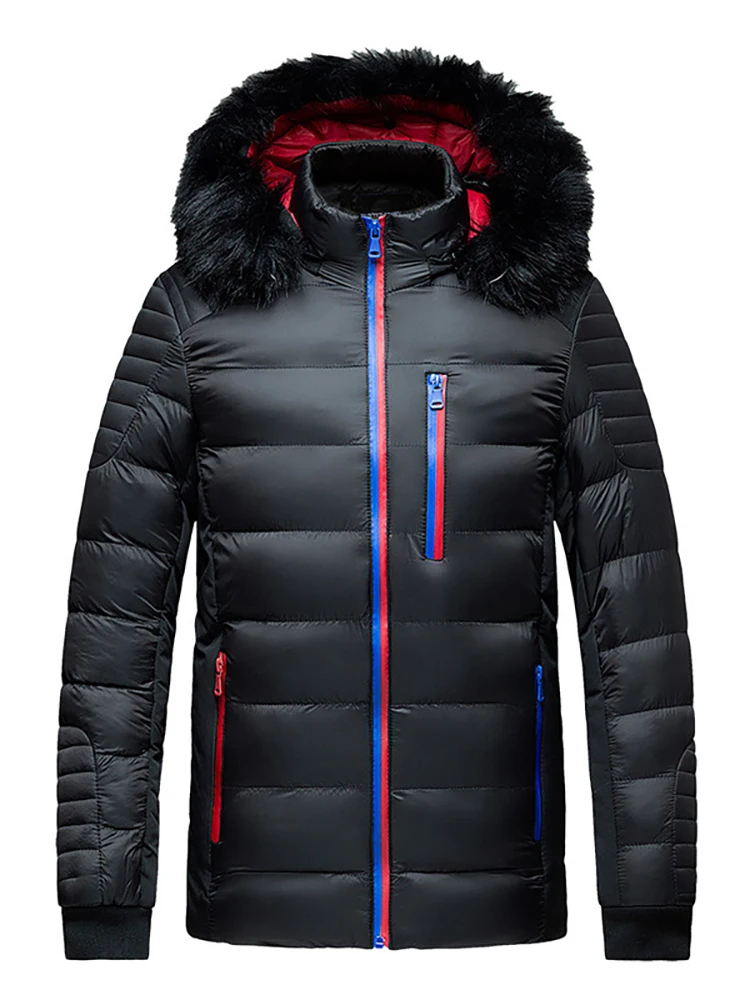 Thick 2022 Winter Jacket Men's New Fashion Hooded Men's Warm Casual Black Jacket Thickened Windproof Parka Male Coat