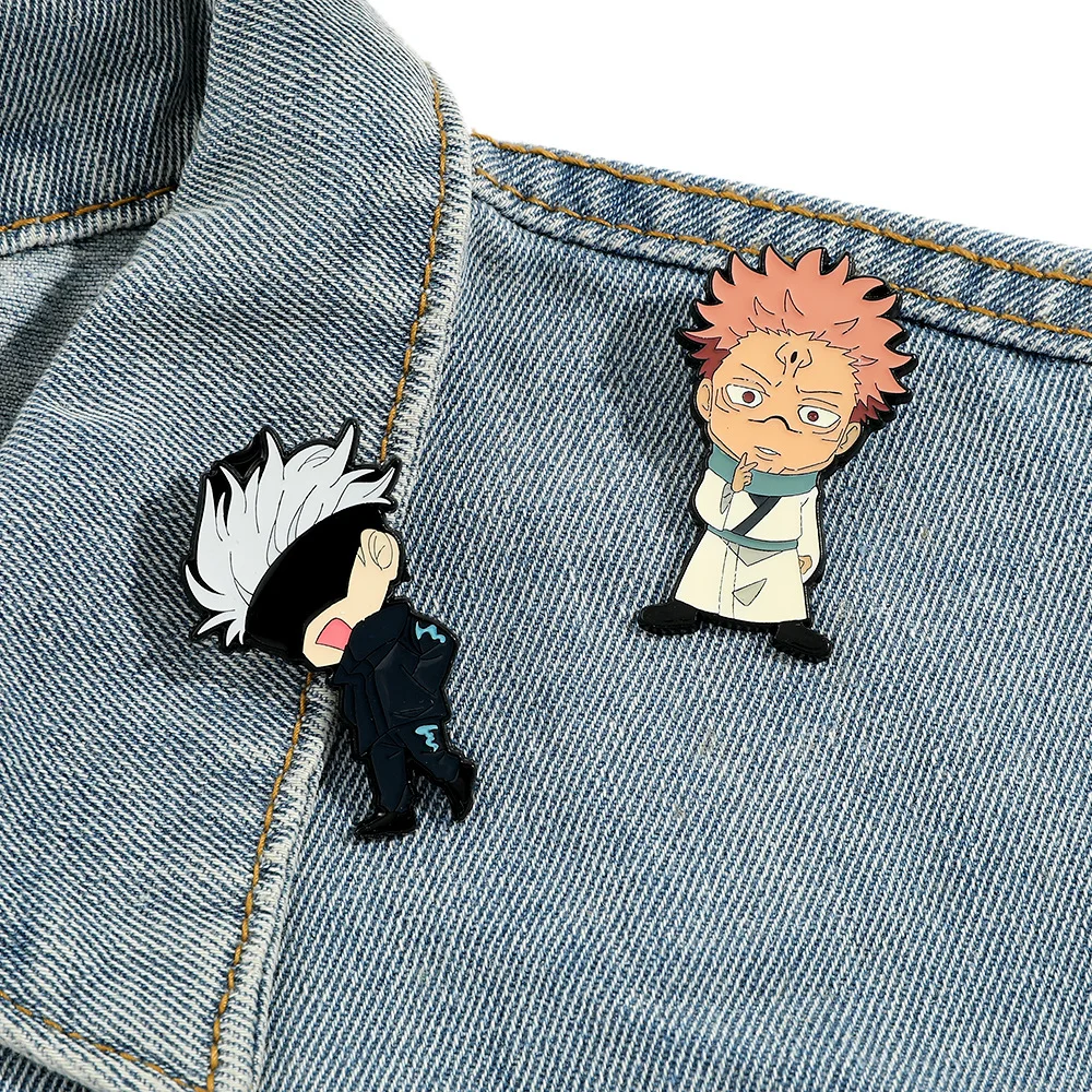 Брошь в стиле аниме Jujutsu-Kaisen креативный персонаж металлический значок мультяшная