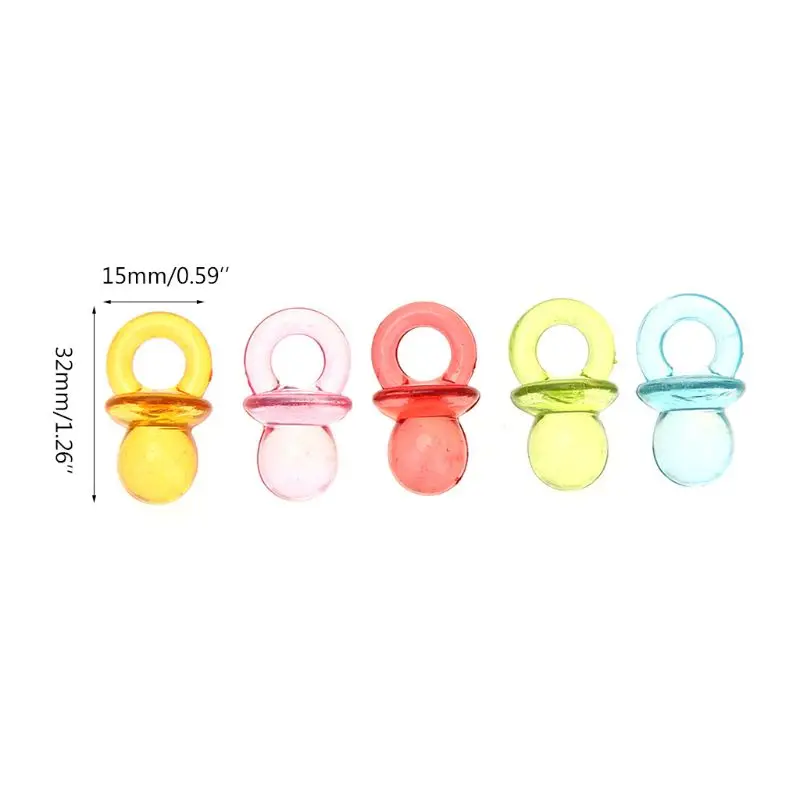 

50pcs Parrot Bird Nipple Bite Chew Toys Acrylic Colorful DIY Accessories