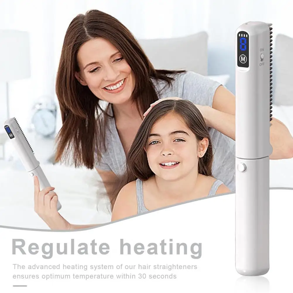 Расческа для волос с защитой от ожогов портативная электрическая расческа