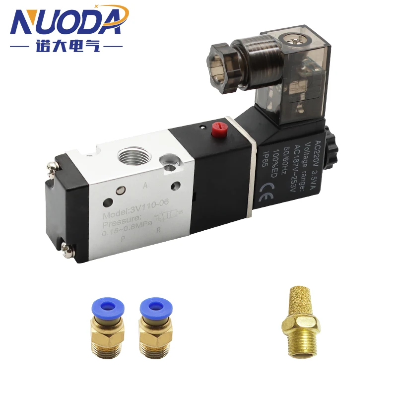 

Электромагнитный клапан DUODA 3V110-06 1/8", 12В/24В/220В