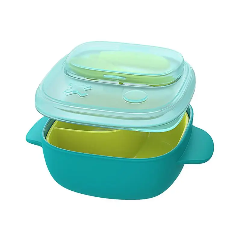 

Silicone Baby Feeding Bowl First Stage Self Feeding Anti-Scalding Double-Layer Divided Supplementary Food Bowl For Babies Kids