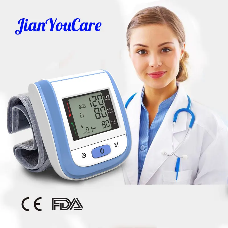 

JianYouCare Portable Medical Wrist Automatic Blood Pressure Monitor sphygmomanometer Tensiometer Heart Rate Pulse Mete Tonometer