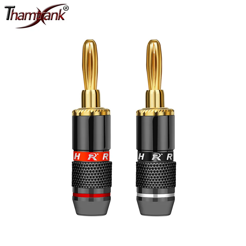 

2шт/1 пара разъемов типа "банан" диаметром 4 мм, 24-каратный позолоченный адаптер для динамиков, разъем типа "Банан" для кабельных видео-аудио-проводных разъемов диаметром до 6 мм