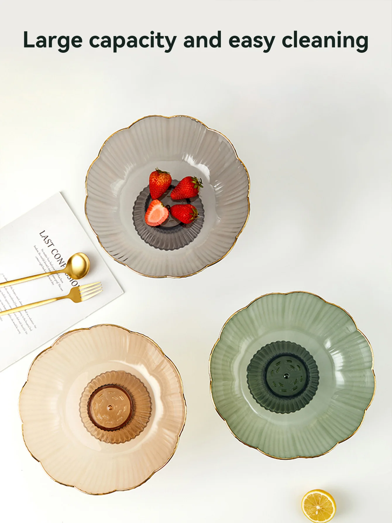 WORTHBUY Многофункциональная Тарелка Для Фруктов С Сушильной Основой Прозрачная