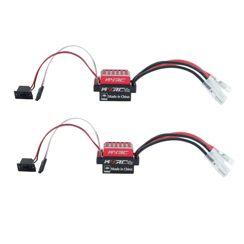 

2X 1060 60A Waterproof Brushed ESC Speed Controller Forward Brake and Reverse Brake for 1/10 RC Crawler Axial Scx10 Trx4