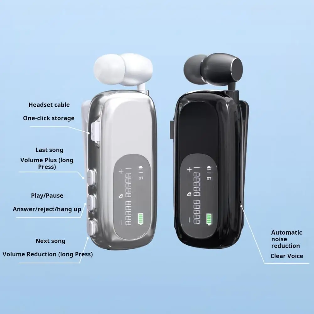 Водонепроницаемые Bluetooth-наушники с цифровым дисплеем