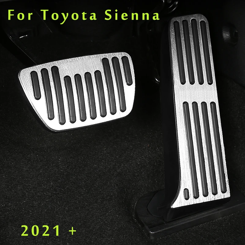 

Car Fuel Accelerator Pedal Brake Rest Foot Pedals Clucth Pad Cover For Toyota Sienna XL40 4th 2022 2021 Accessories