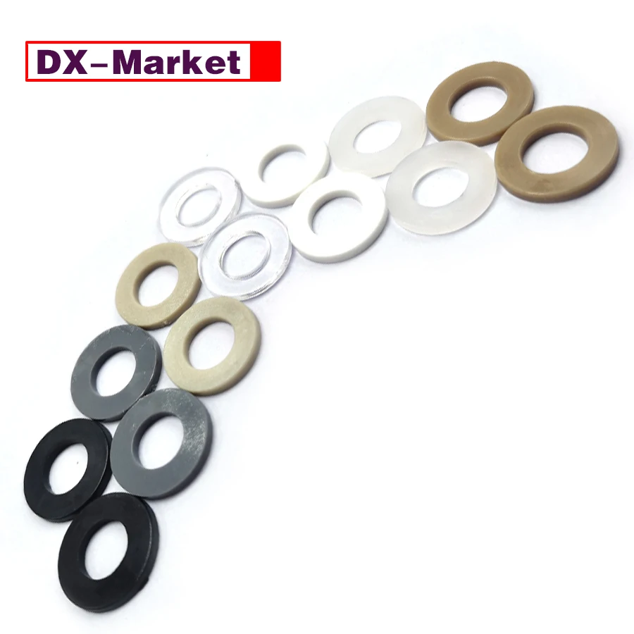 

Комплект пластиковых плоских омывателей, PA66 PC PP PEEK PVDF PPS PVC крепежи, F017-F023