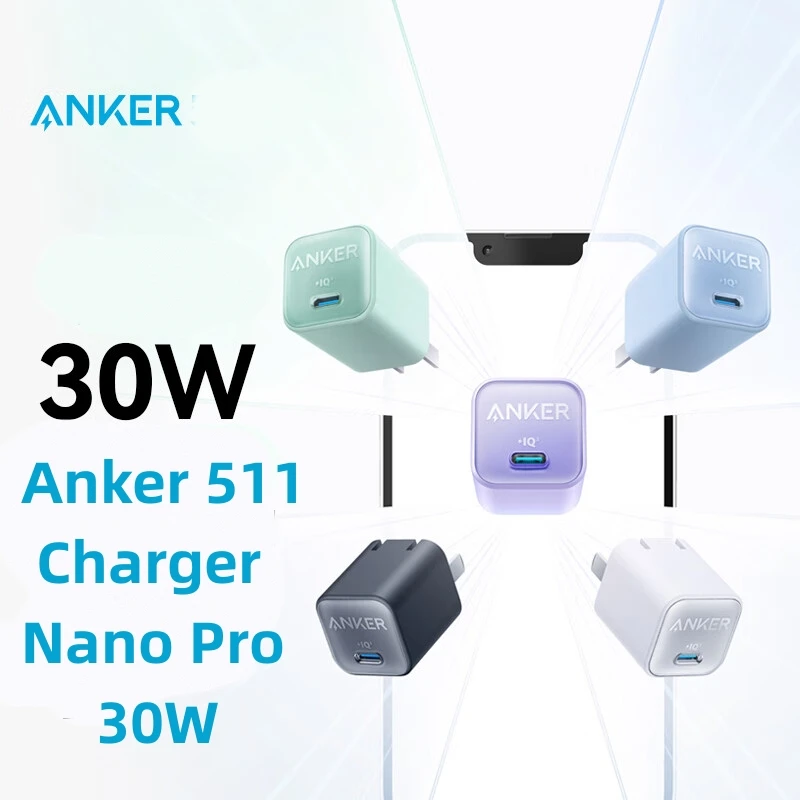 

Anker USB C GaN Charger 30W, 511 Nano 3 Pro, PIQ 3.0 Foldable PPS FastCharger,for iPhone 14Pro13Pro/13ProMax, Galaxy,iPad