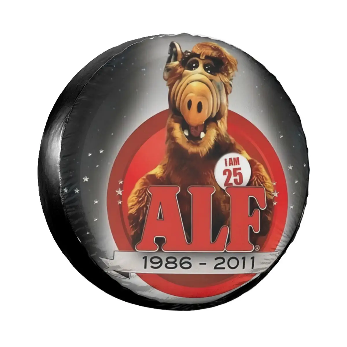 

ALF Television Series Spare Tire Cover Case Bag Pouch Alien Life Form Wheel Covers for Jeep Pajero 14" 15" 16" 17" Inch