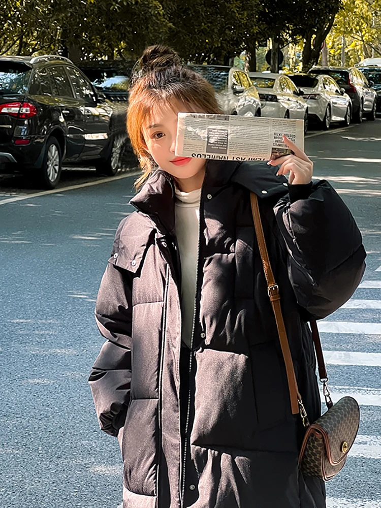 AOSSVIAO 2023 Thick -30 degree Parka women Winter long over-the-knee down jacket female loose hooded winter jacket