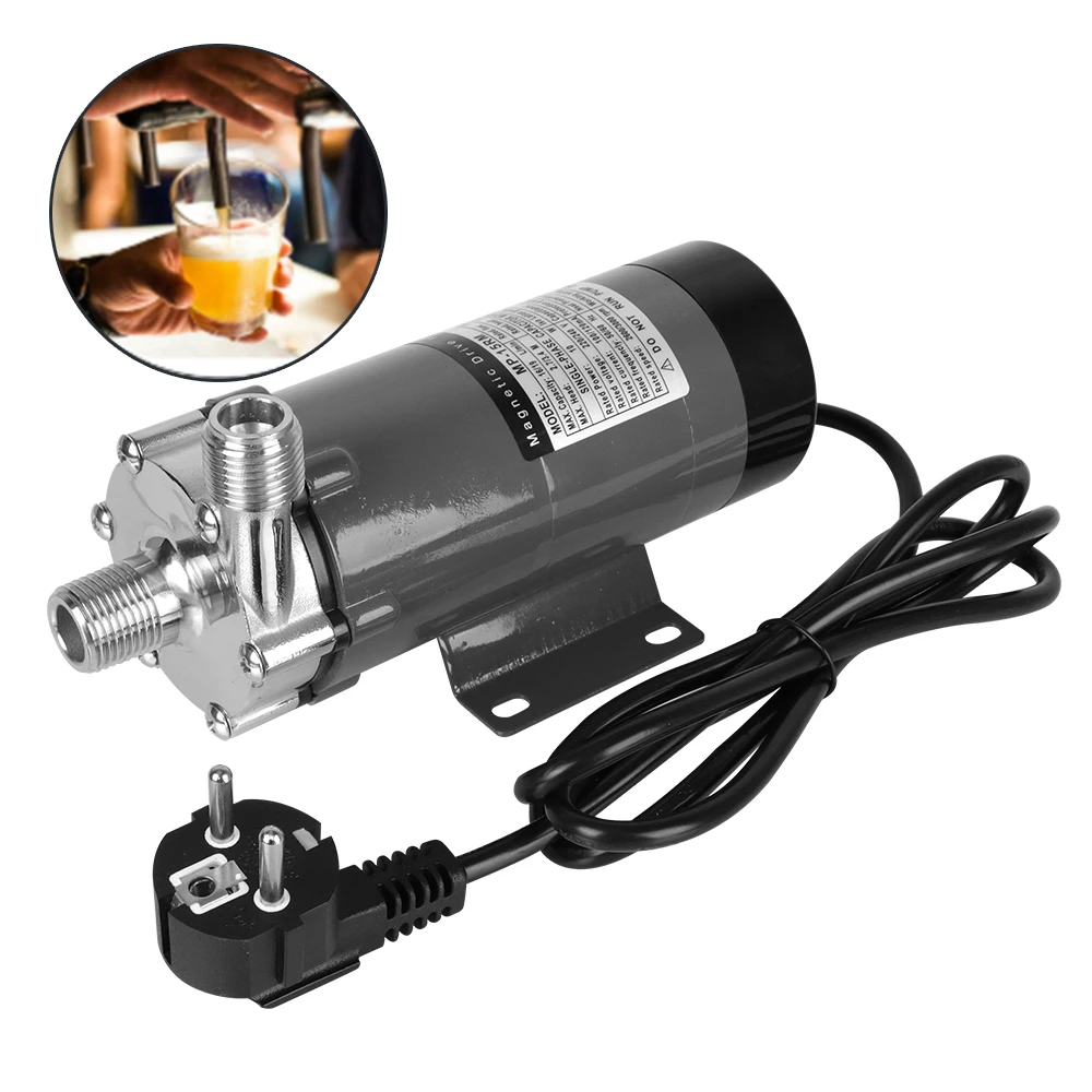 

MP-15RM 1/2'' NPT 140 Celsius 220V EU Standard Water Beer Pump for Home Brewing Homebrew Magnetic Drive Pump