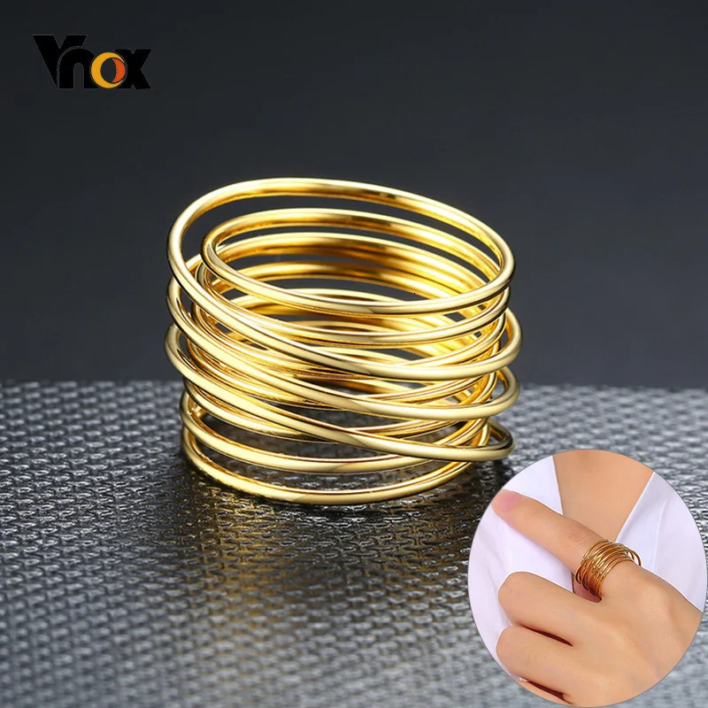 

Женское кольцо из нержавеющей стали, золотистого цвета