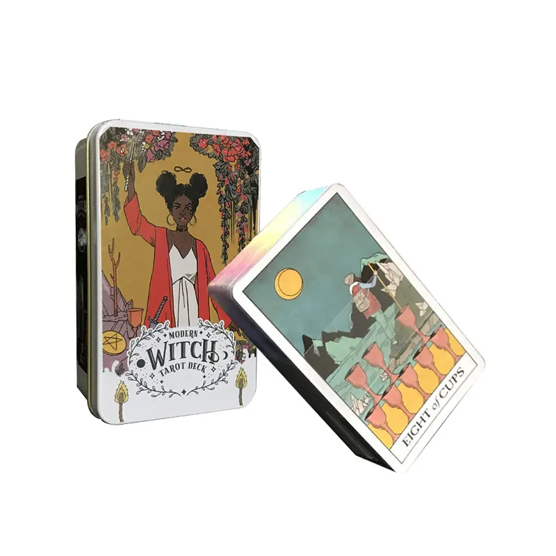 

78Card Modern Witch Tarot Fate Divination Family Party Playing Card Game Tarot And Tin Box Gilded Edge Tarot Options PDF Guide