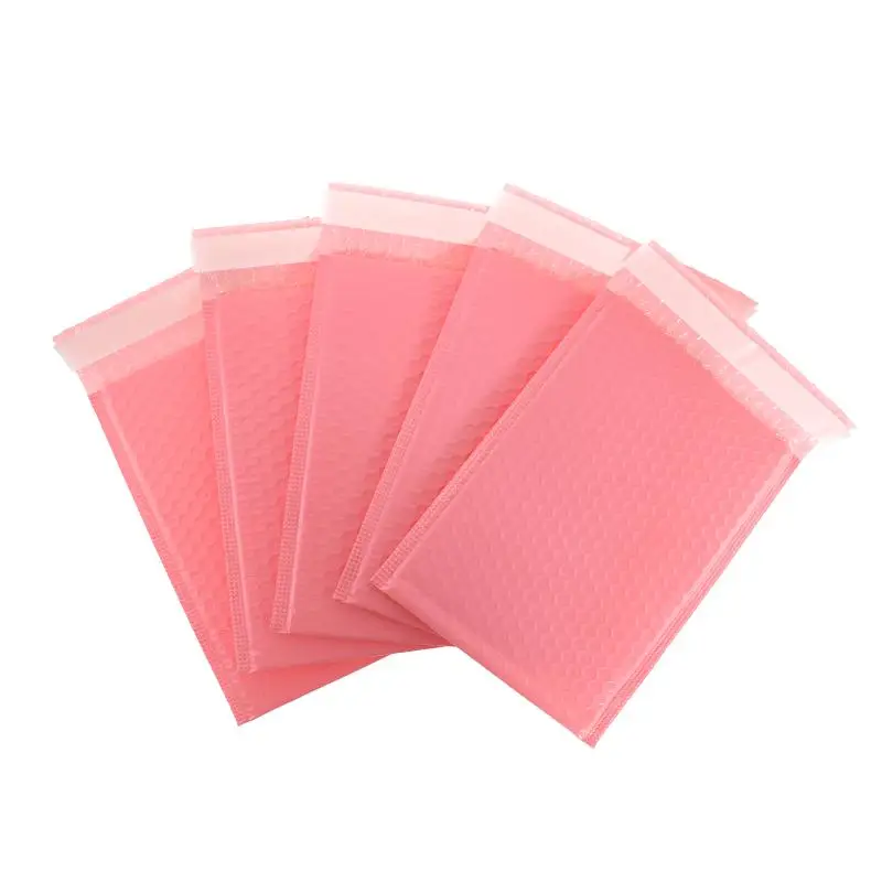 100pcs Pink Bubble Mailers Self Seal Padded Envelopes Pearl film Gift Present Mail Envelope Bag Lined Mailer Packaging Ziplock