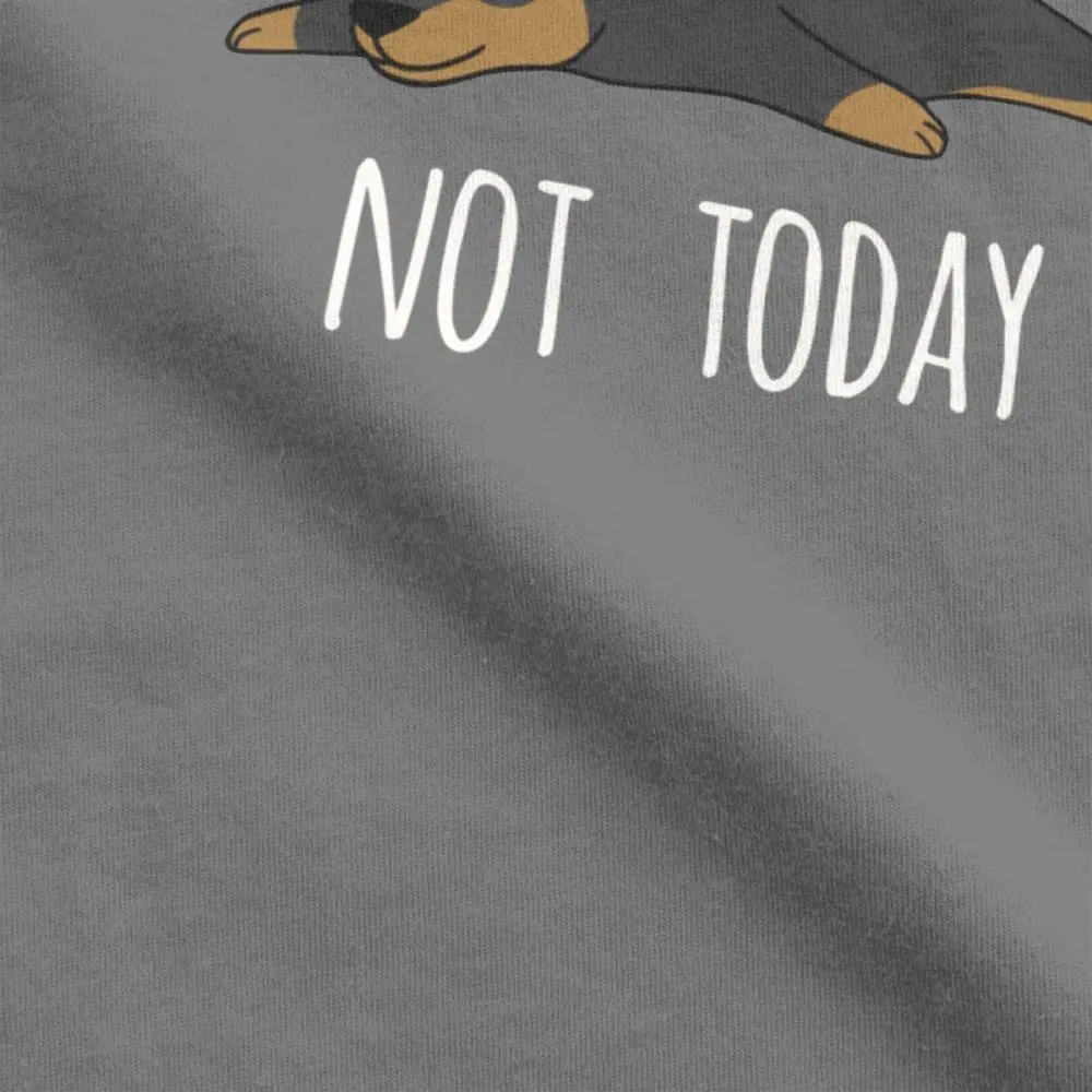 Забавная футболка Not Today миниатюрная Pinscher с собакой мужские топы коротким рукавом