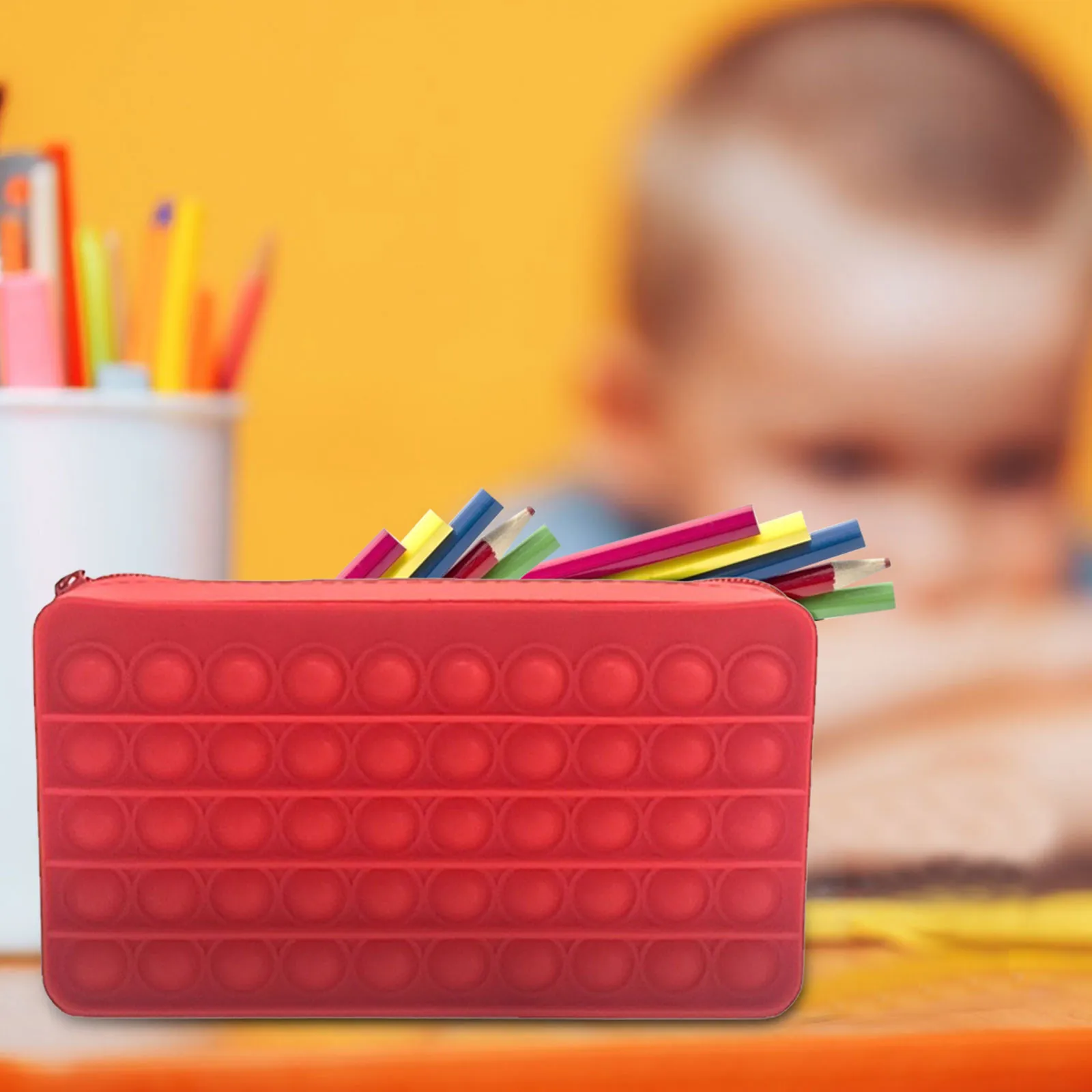New Toy Pencil Case Children's Decompression Squeeze Toy Compression Bubble Coin Purse Pencil Case Mobile Phone Bag enlarge