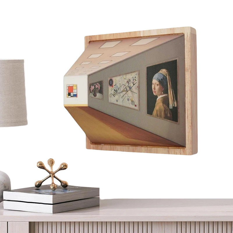 Забавные игрушки подарки светодиодные 3d обнаженные глаза деревянные настенные