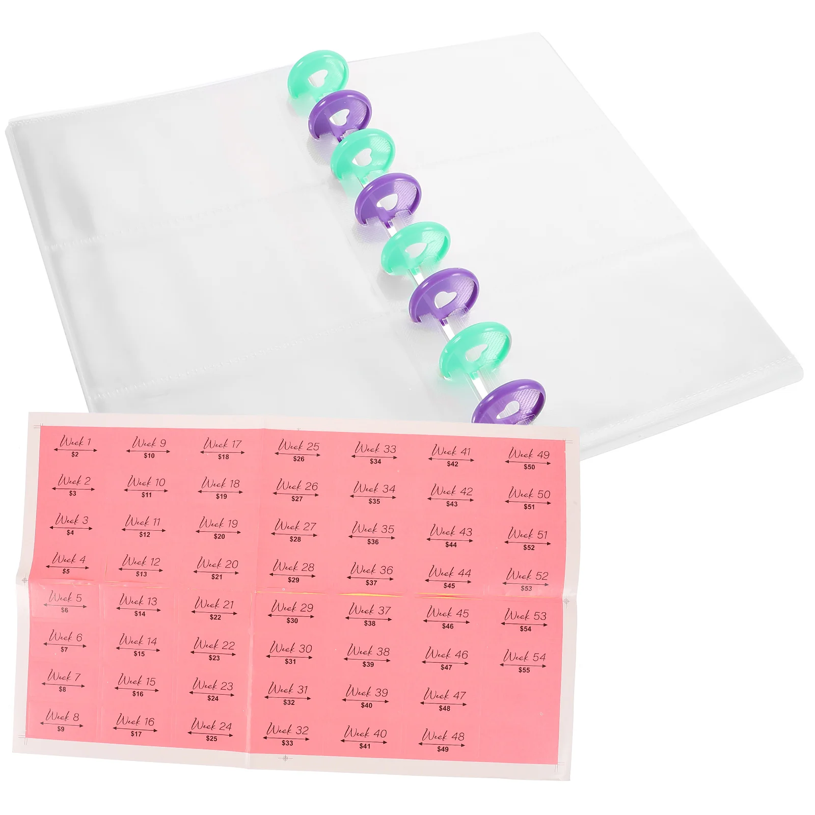 

Mushroom Stickers Savings Binder Money Book Ferrule Budget Cash Pp Challenges Pouches Loose-leaf Planner