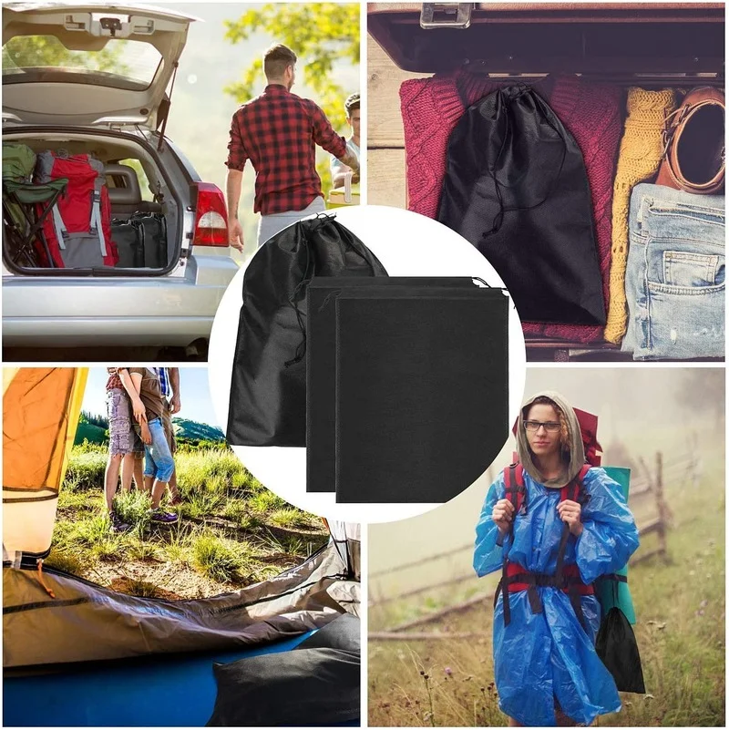 Нетканый дорожный мешок для стирки обуви Портативная Сумка-тоут на шнурке