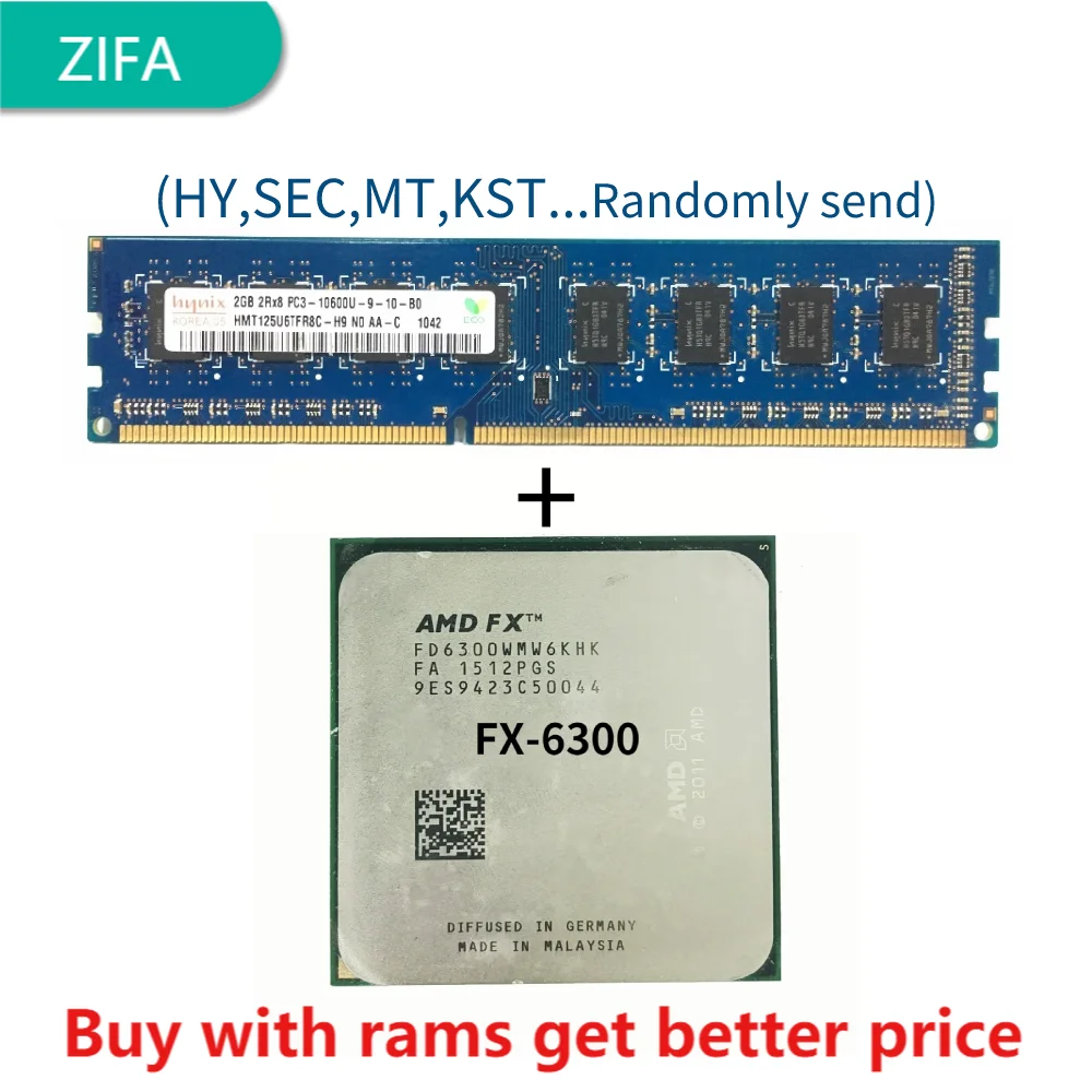 

DDR3 2G 1333 МГц с FX-серией FX6300 FX 6300 3,5 ГГц шестиядерный процессор FD6300WMW6KHK разъем AM3 +